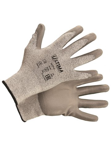 Перчатки из специального порезостойкого волокна с полиуретановым покрытием ULTIMA, ULT715